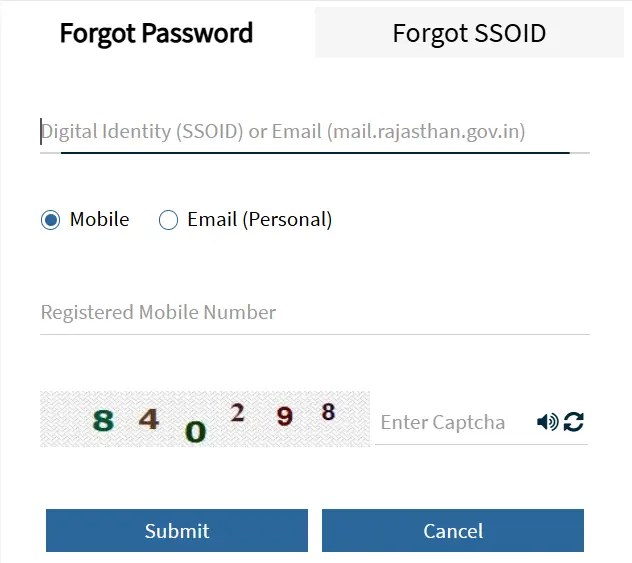 forgot sso id password options forgot sso id password options